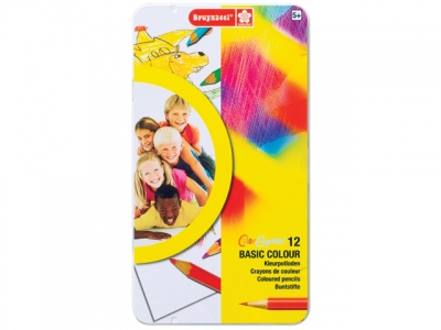 مداد رنگی 12 رنگ جعبه فلزی برونزیل- 8505M12C